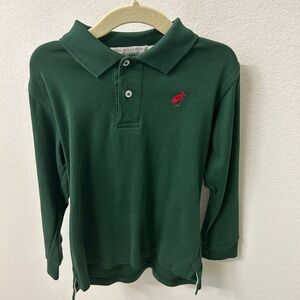 The Beaufort Bonnet Company boys Grier Green polo with red stork size 6.